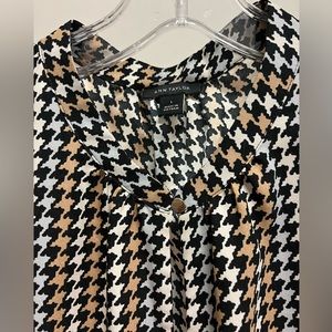 Ann Taylor houndstooth shirt.